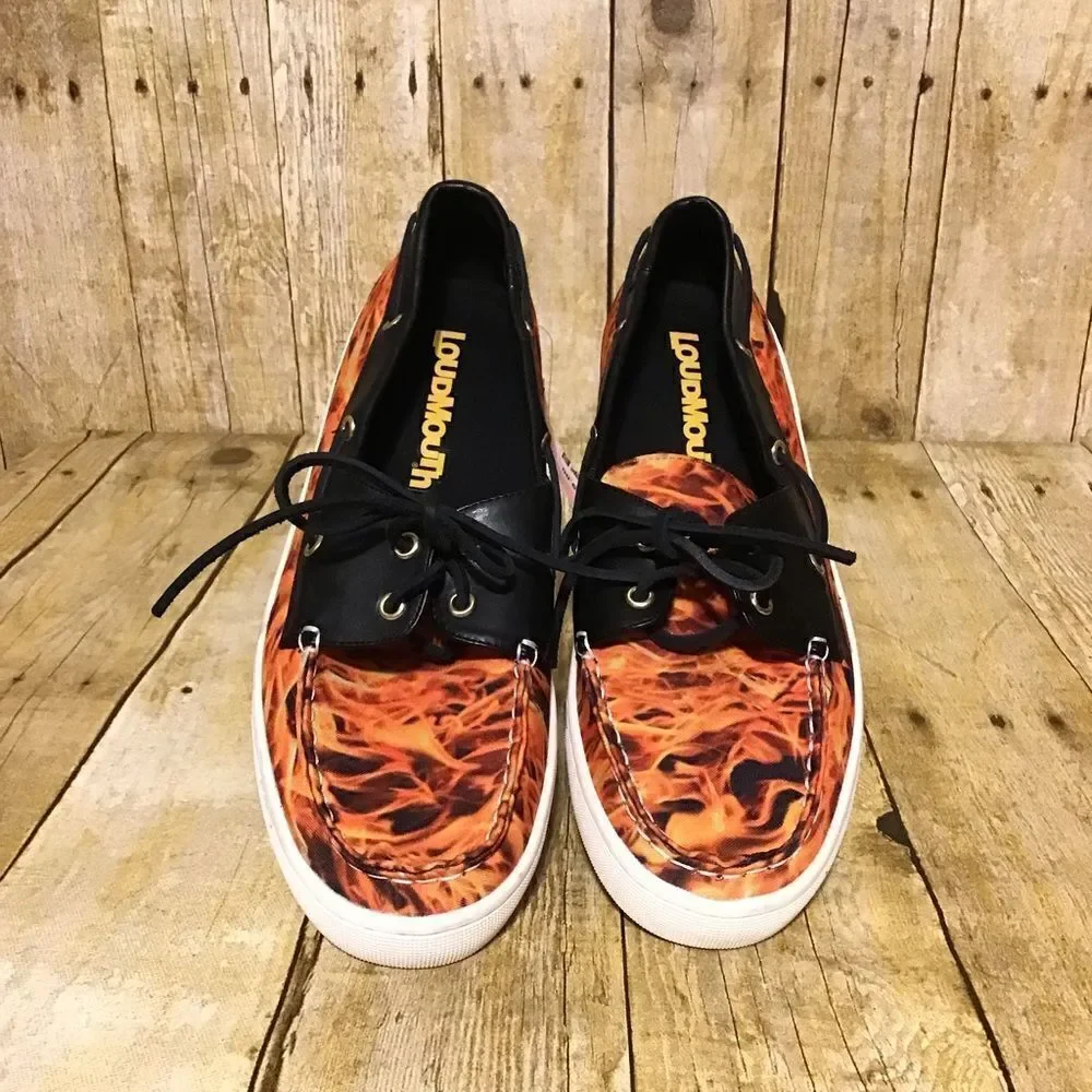 Loudmouth Sailor Flames Boat Shoes 10M‎